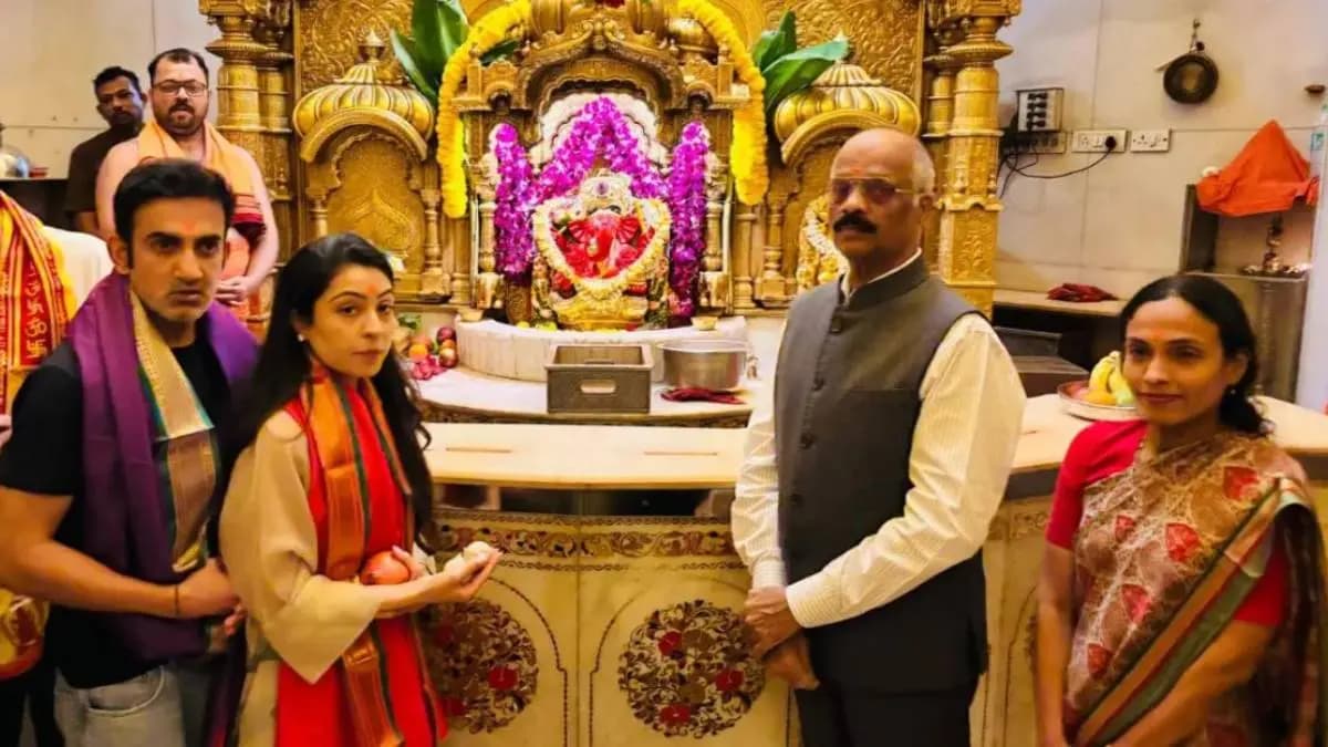 India coach Gautam Gambhir visited the Siddhivinayak temple in Mumbai spt 