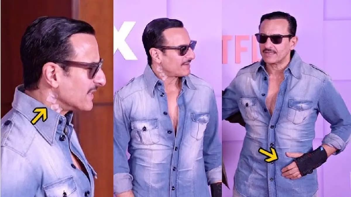 first look at actor Saif Ali Khan s scars puts internet conjecture over stabbing incident to rest at Netflix s programme ENT