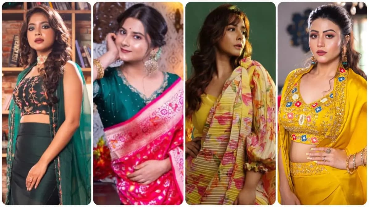 Fashion shoot of actress Srijla Guha Sanghamitra Talukder Sweta Mishra and Oindrila Bose