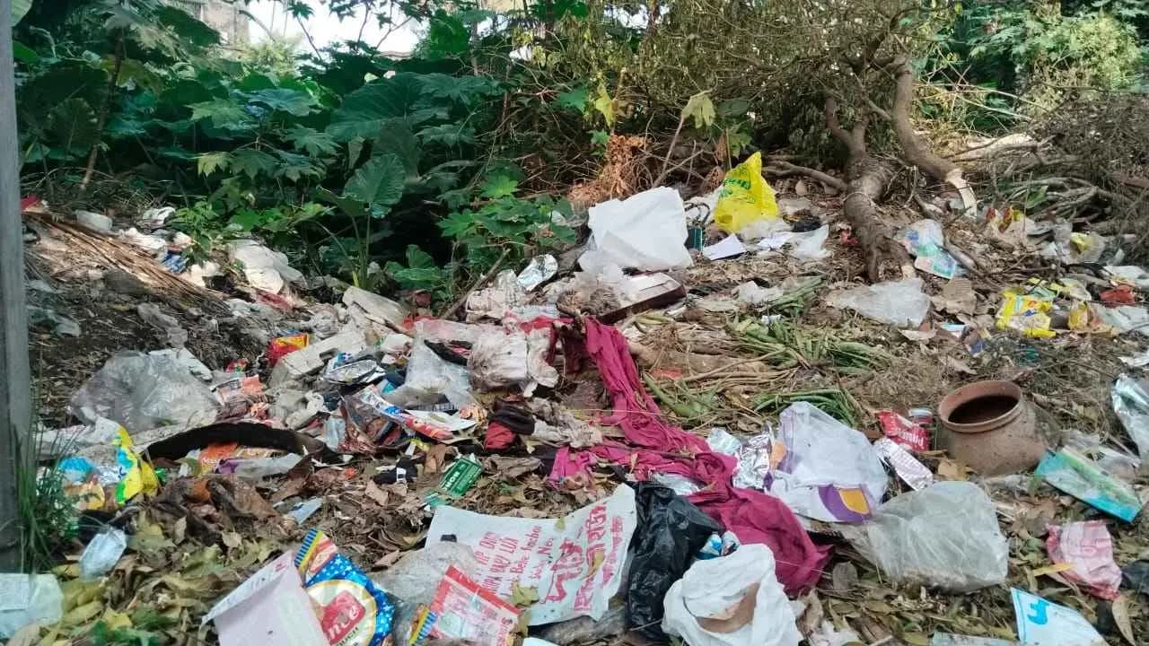 Pond filled with trash local people expressed worriment gnr 
