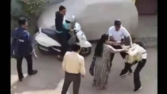 Couple brutally beats girl in public view gnr 