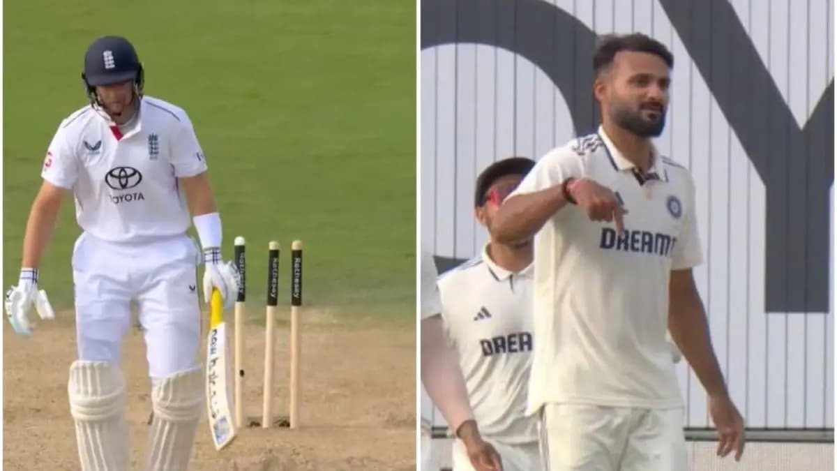 Akash Deeps celebration after taking Joe Roots wicket went viral