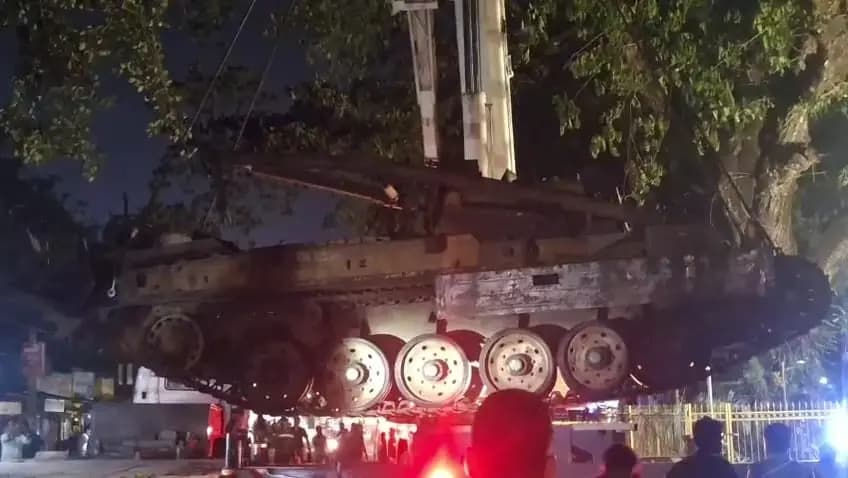 Army tanks installed at Berhampore Barrack Square ground ahead of CMs Murshidabad visit 