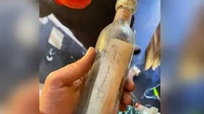 engineers discover a 132 years old message in a bottle at corsewall lighthouse_gnr