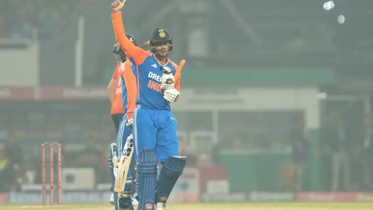 India vs England Indian opener Abhishek Sharma did unique celebration after scoring fifty at Eden Gardens 
