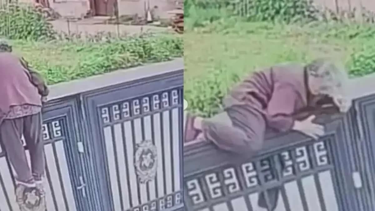   Grandma Escapes Nursing Home By Climbing 7-Foot Gate viral video 