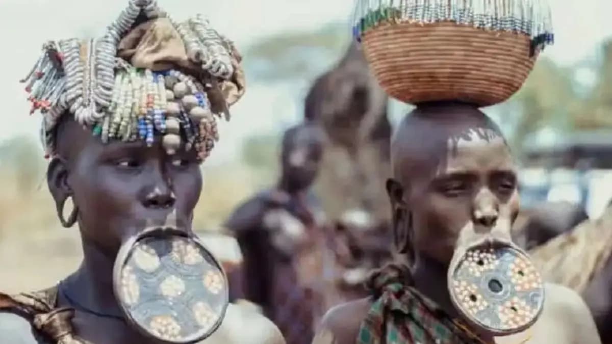 Women in this area cuts lips and ears as soon as they become young definition of beauty is different here do you know the place 
