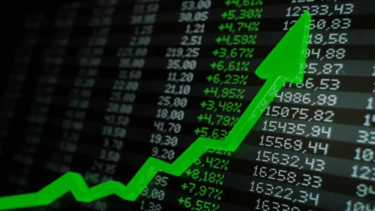 Sensex gain nearly 600 points higher and Nifty settles above 23300