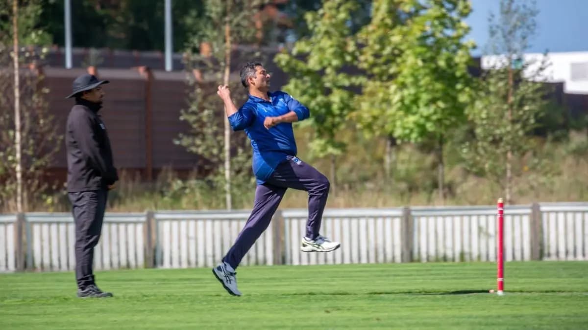 Finland pacer Mahesh Tambe created history in a T20 International match against Estonia