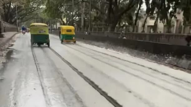 Mysterious Snow Like Foam On Bengaluru Streets After Heavy Rainfall