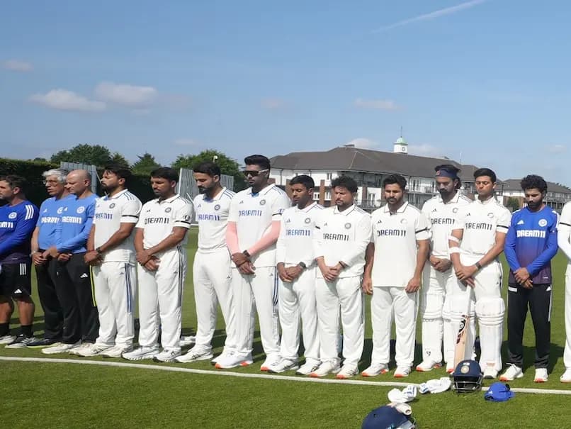 India team pay homage to the victims of Ahmedabad Plane Crash ahead of intra match 