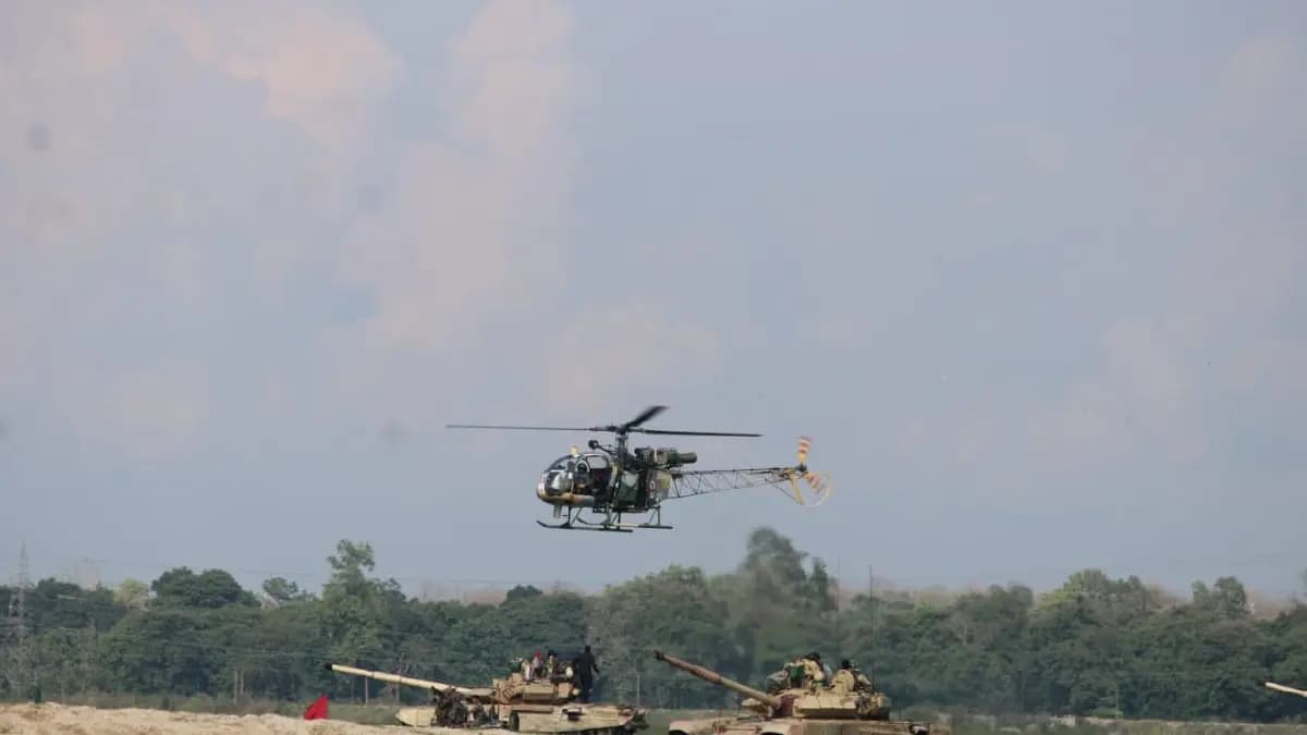 Indian Army conducted exercise Teesta Prahar at Teesta Field Firing Range
