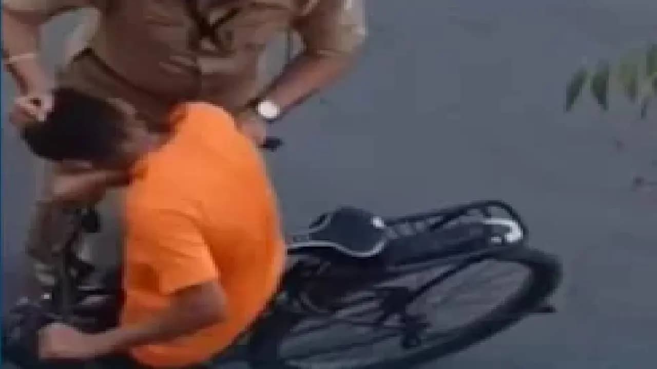 Cop slaps boy pulls hair for cycling during PM Modi convoy rehearsal