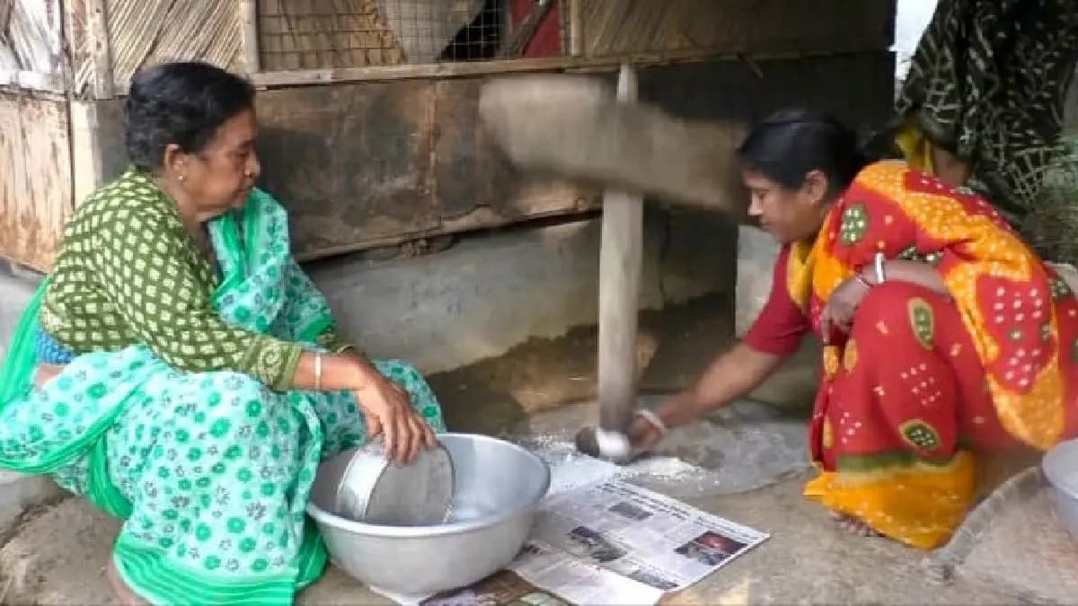In winter husking pedal of biswas family is always busy for making pie gnr