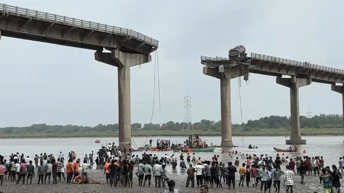 Nine Killed After Vehicles Fall Into River As Bridge Collapses In Gujarat