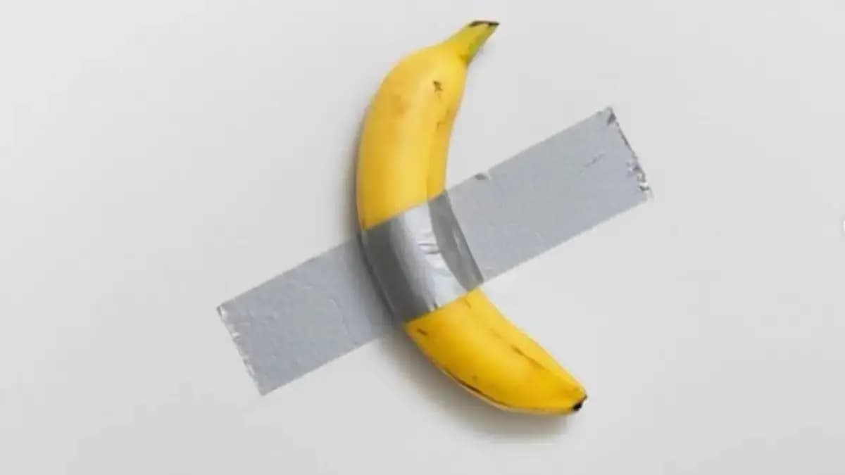 Banana sells for Rs 52 crore in art auction viral artwork gnr