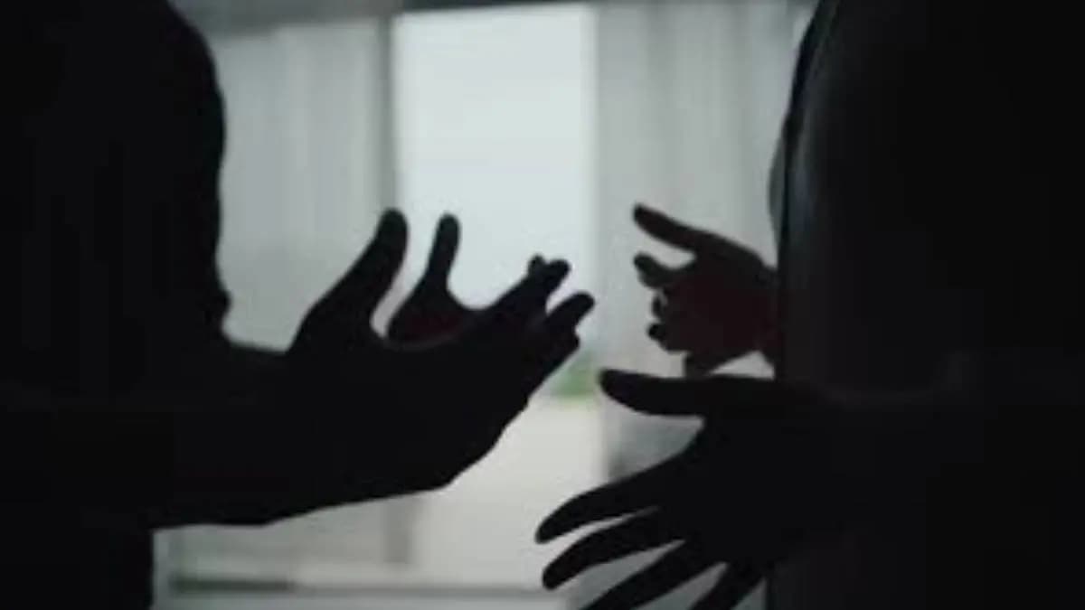 Exhausted husband comes to home and wife starts quarreling