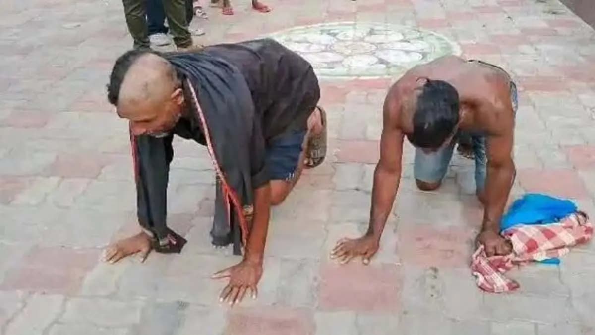 Two dalit men forced to crawl eat grass over cattle smuggling suspicion at Odisha Ganjam district
