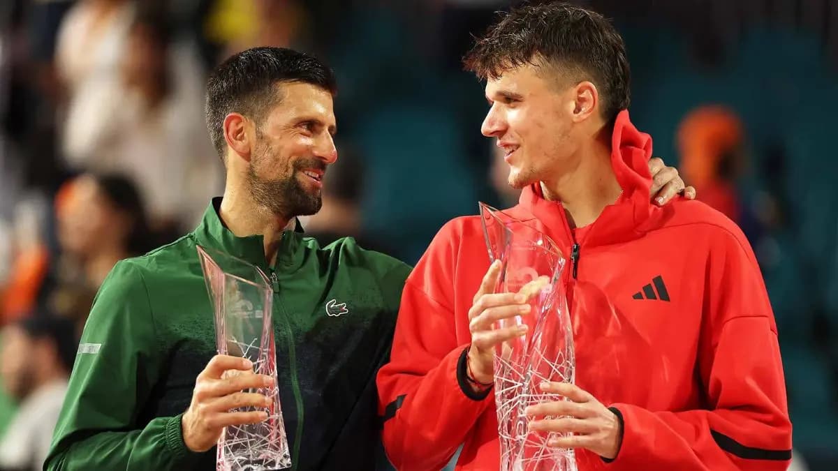 Czech Republics Jakub Mensik created history after beating Novak Djokovic in the 2025 Miami Open final  spt 