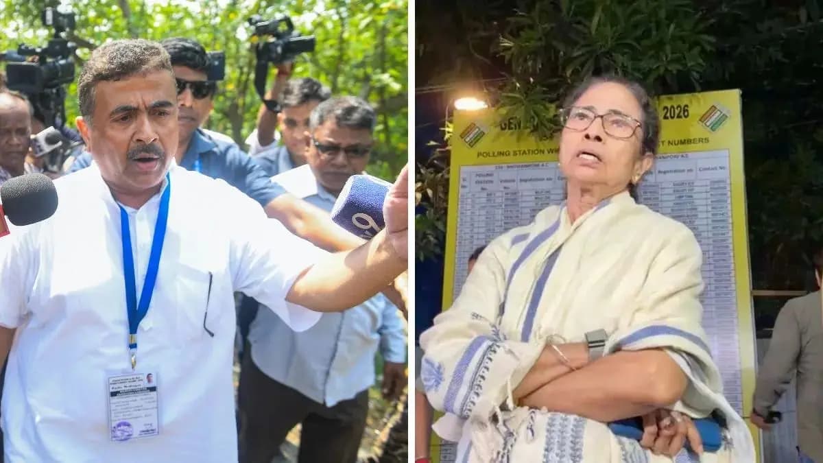 Bengal Election 2026:Mamata banerjee lost in  bhawanipur against suvendu adhikari 