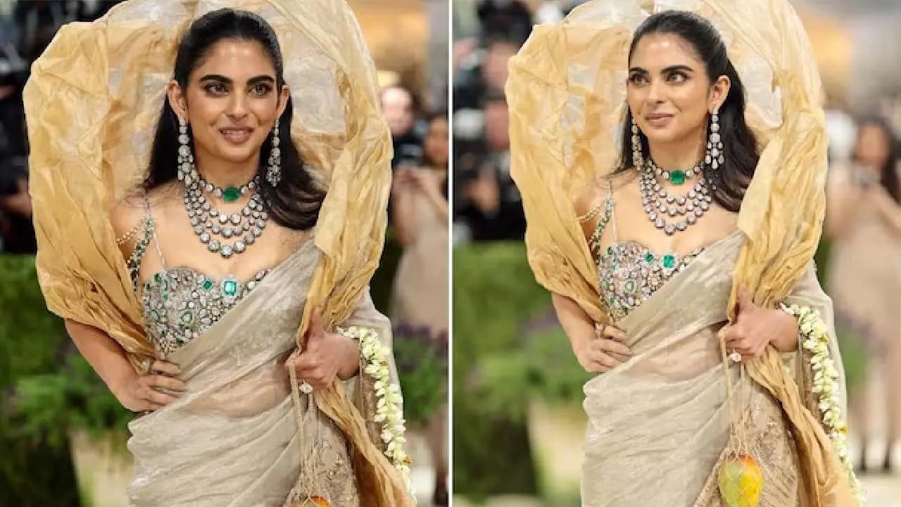Isha Ambani Wears Nita Ambani s Jewelery as Blouse at Met Gala 2026