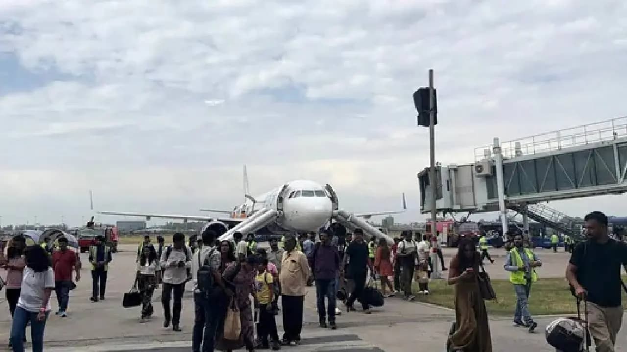 IndiGo flight evacuated at Chandigarh Airport after passengers power bank catches fire 