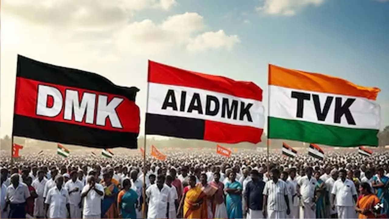 DMK AIADMK TVK Why do most political parties in Tamil Nadu have a K at the end of their names
