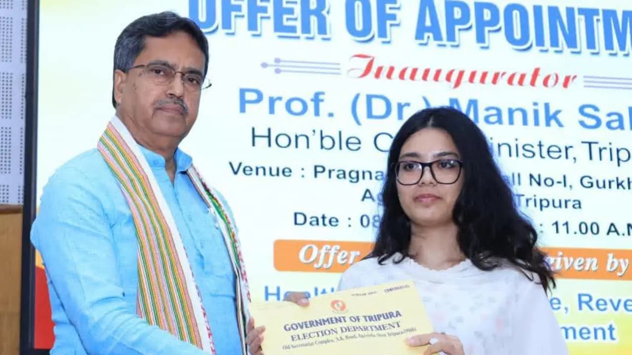 Tripura government handed over appointment letter to115 new joinee