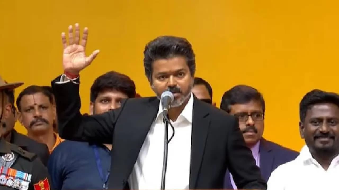 Tamil Nadu CM Vijay Takes Oath, Rahul Gandhi, Actor Trisha Arrives At Chennai Venue 
