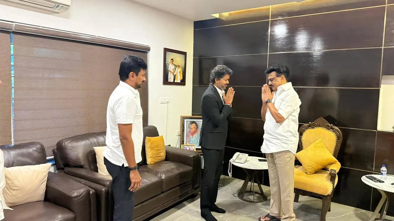 Vijay Meets Ex Tamil Nadu Chief Minister MK Stalin