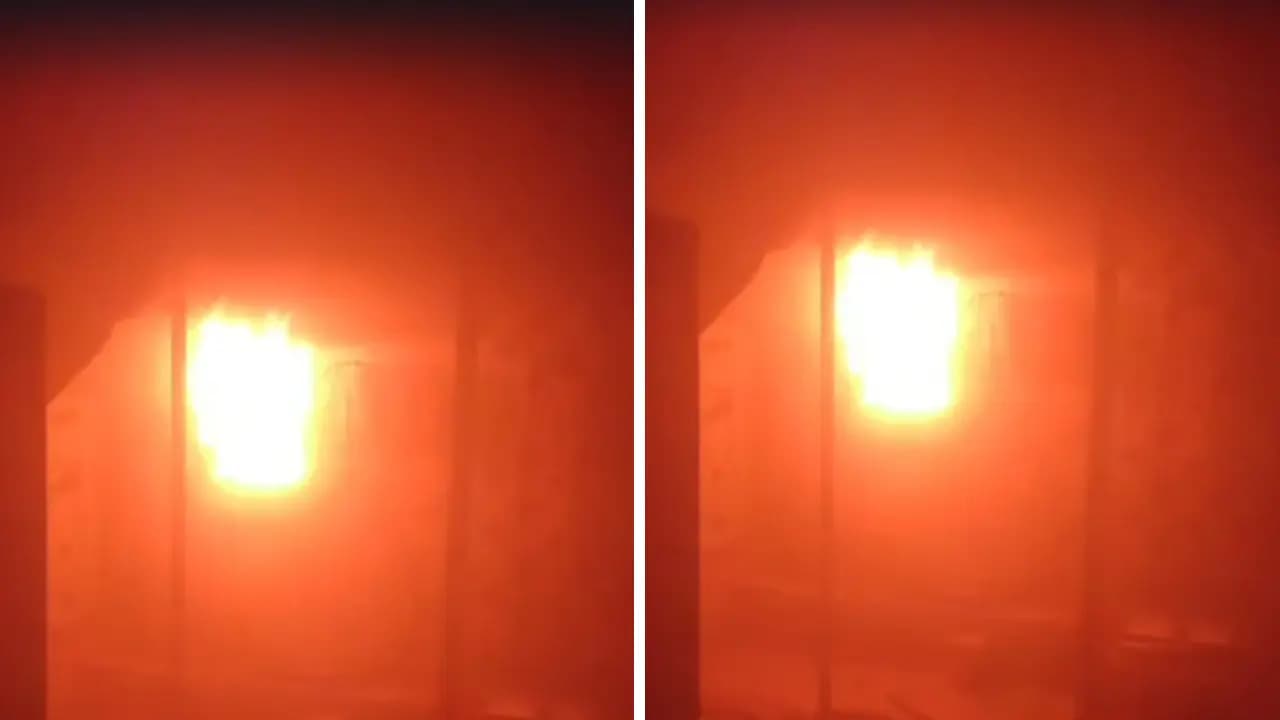 Fire at Lalbag Criminal court in Murshidabad