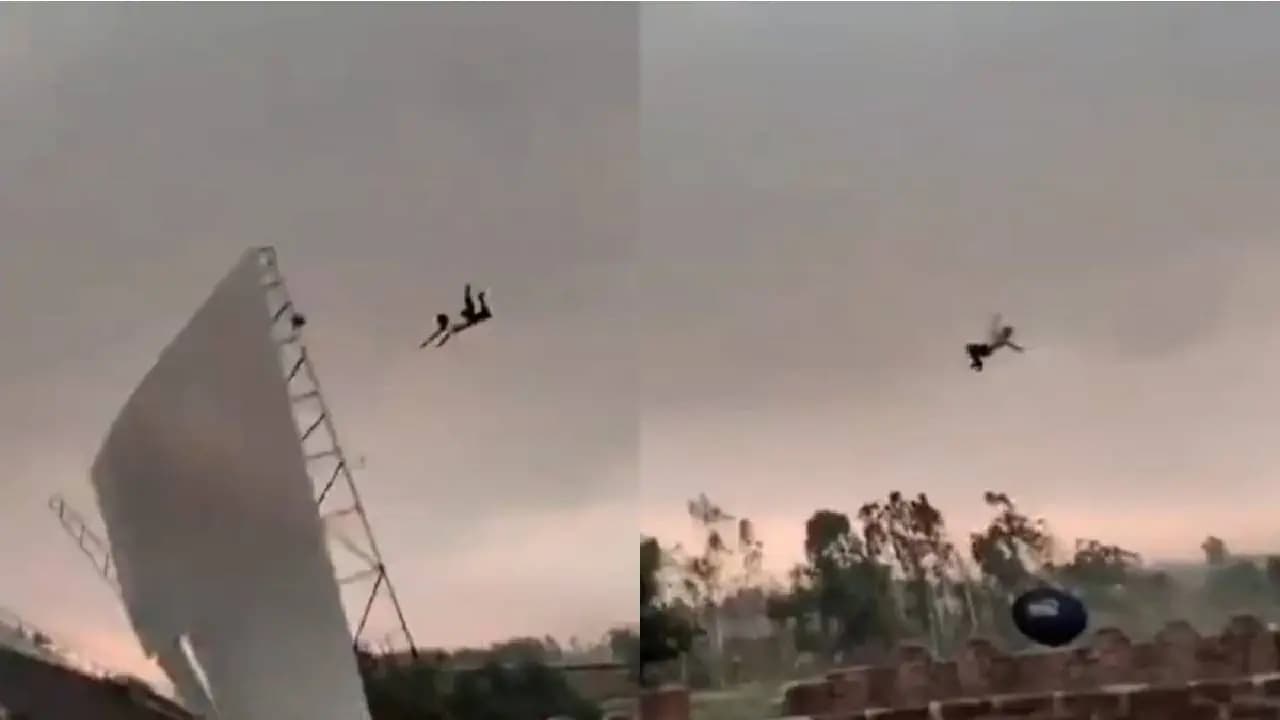 Uttar Pradesh Dust Storm: Man thrown into air as powerful winds lash Bareilly 