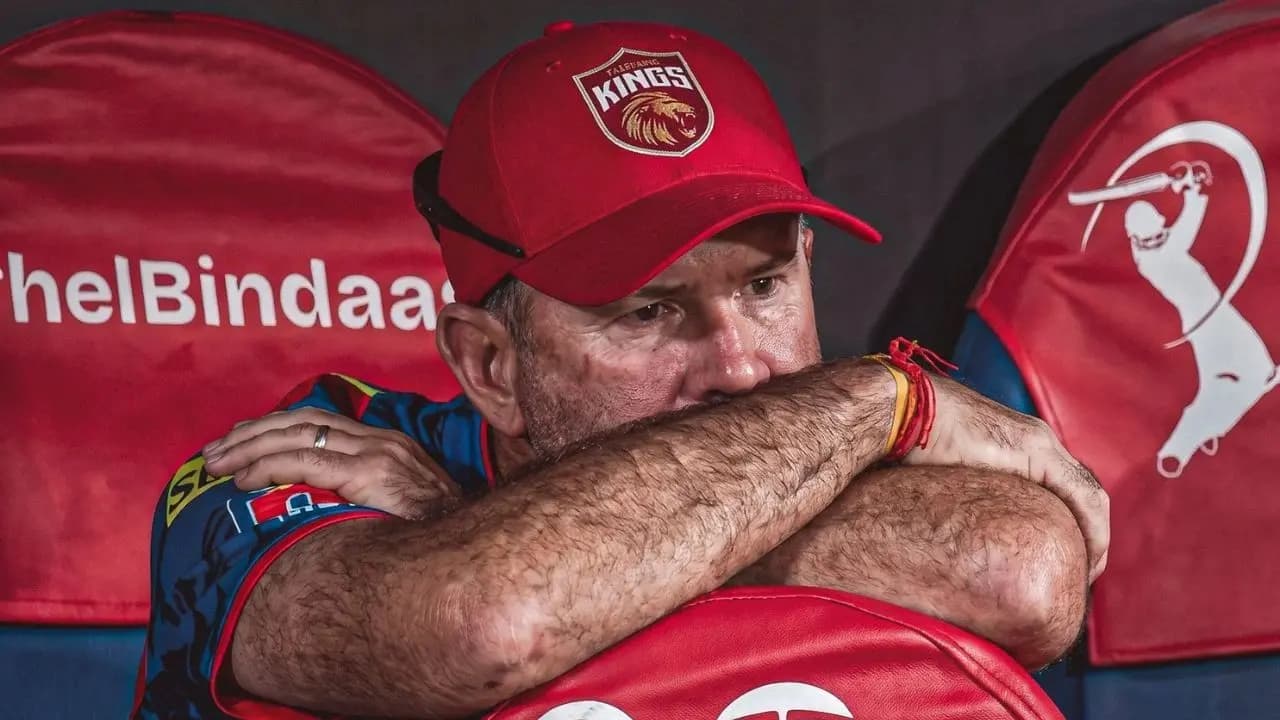 Punjab Kings coach Ricky Ponting looked heartbroken as the franchise lost its 6th consecutive match of the IPL 2026 season