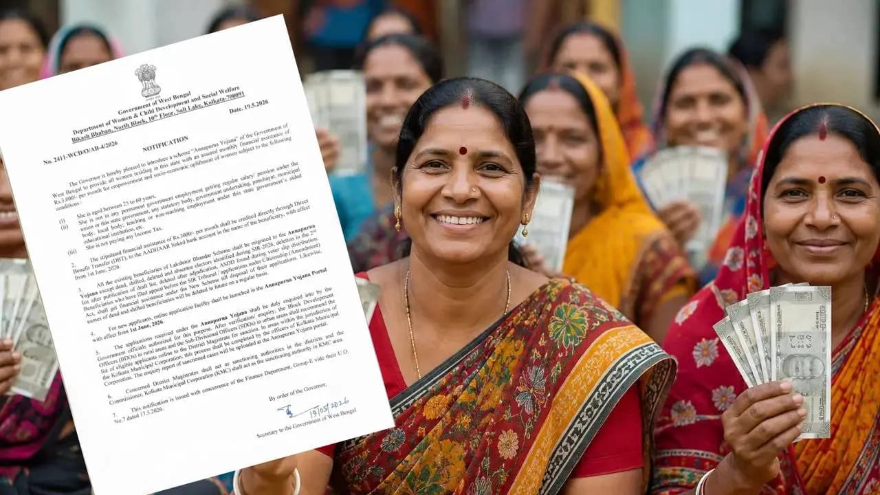 West Bengal government has issued a notification for the Annapurna Bhandar 