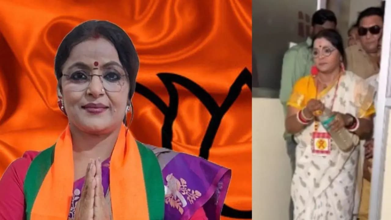 MLA Papiya Adhikari purifies Federation Room by sprinkling GangaJol
