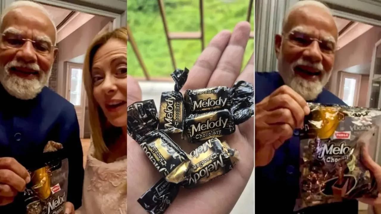 Modi Gifts Melodi Toffees to Meloni