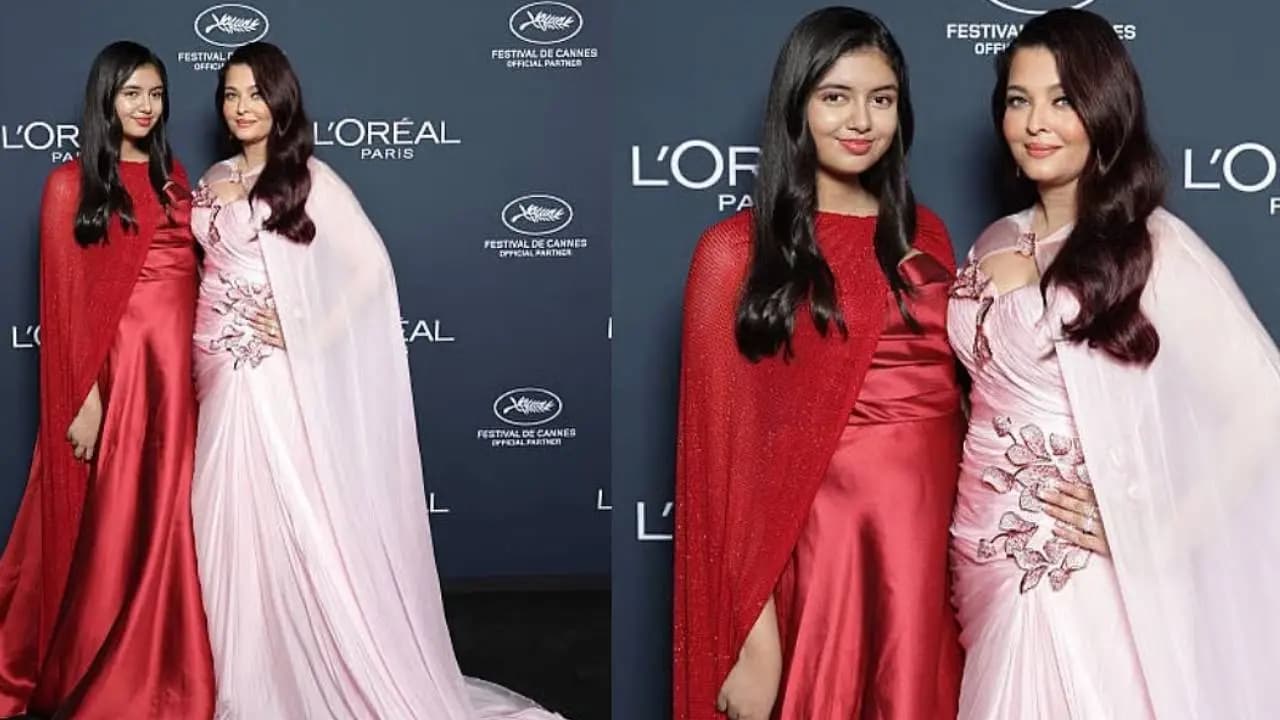 Cannes 2026: Aishwarya Rai Bachchan Dazzles in Pink Daughter Aaradhya Makes Red Carpet Debut  