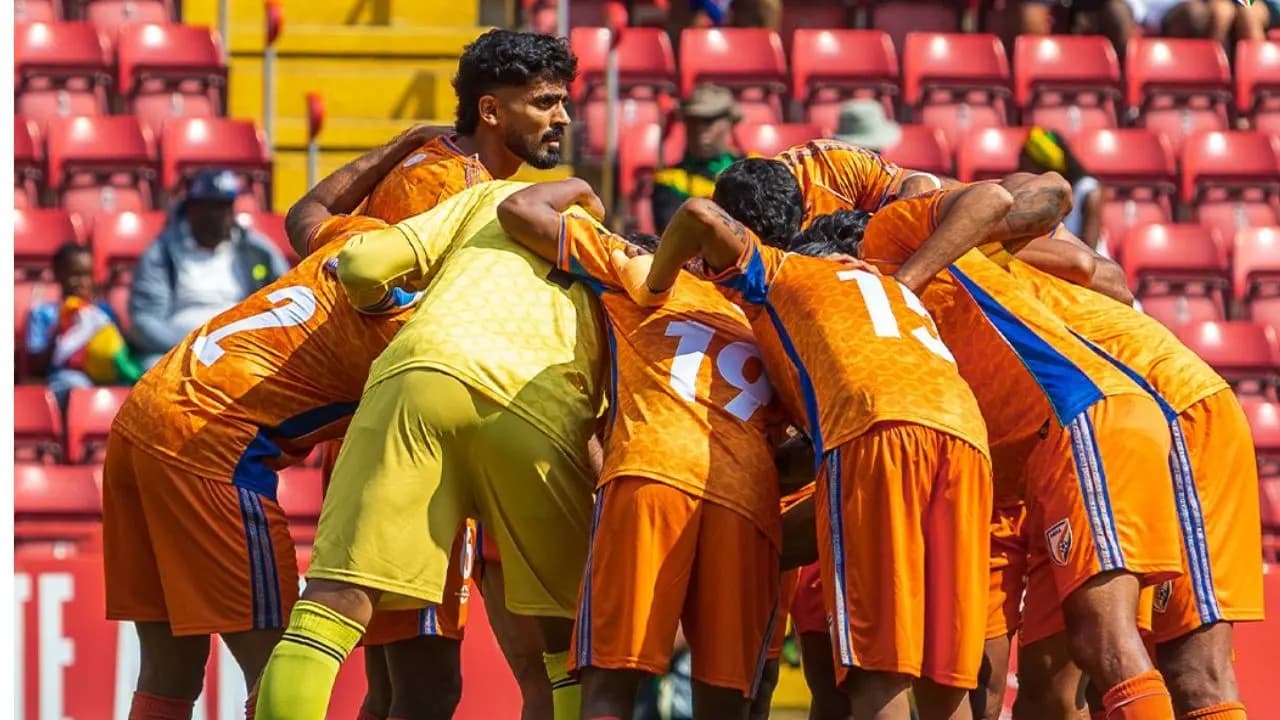  Indian football team lost to Zimbabwe in Unity Cup