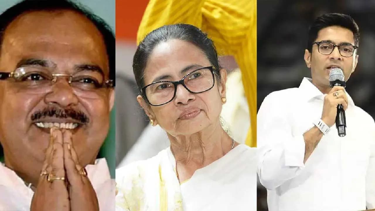 Sovan Chatterjee Besides Mamata Banerjee And Abhishek Banerjee In Bad Times Now Talk Of The Town 