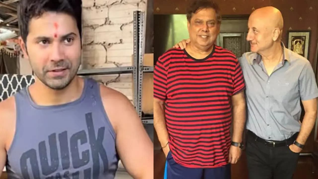 Anupam Kher,  David Dhawan, Varun Dhawan 