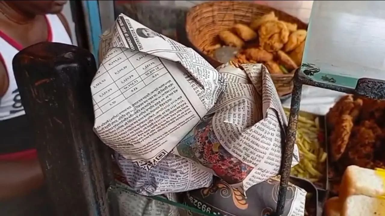 The use of newspaper for food packets is prohibited the West Bengal administration is set to launch a drive soon