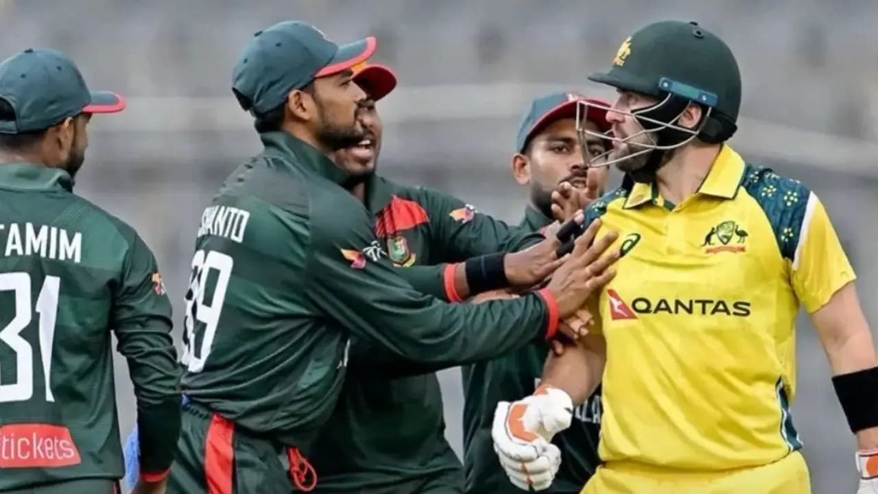 Tempers flare as Nahid Rana and Josh Inglis exchange heated words in BAN vs AUS ODI