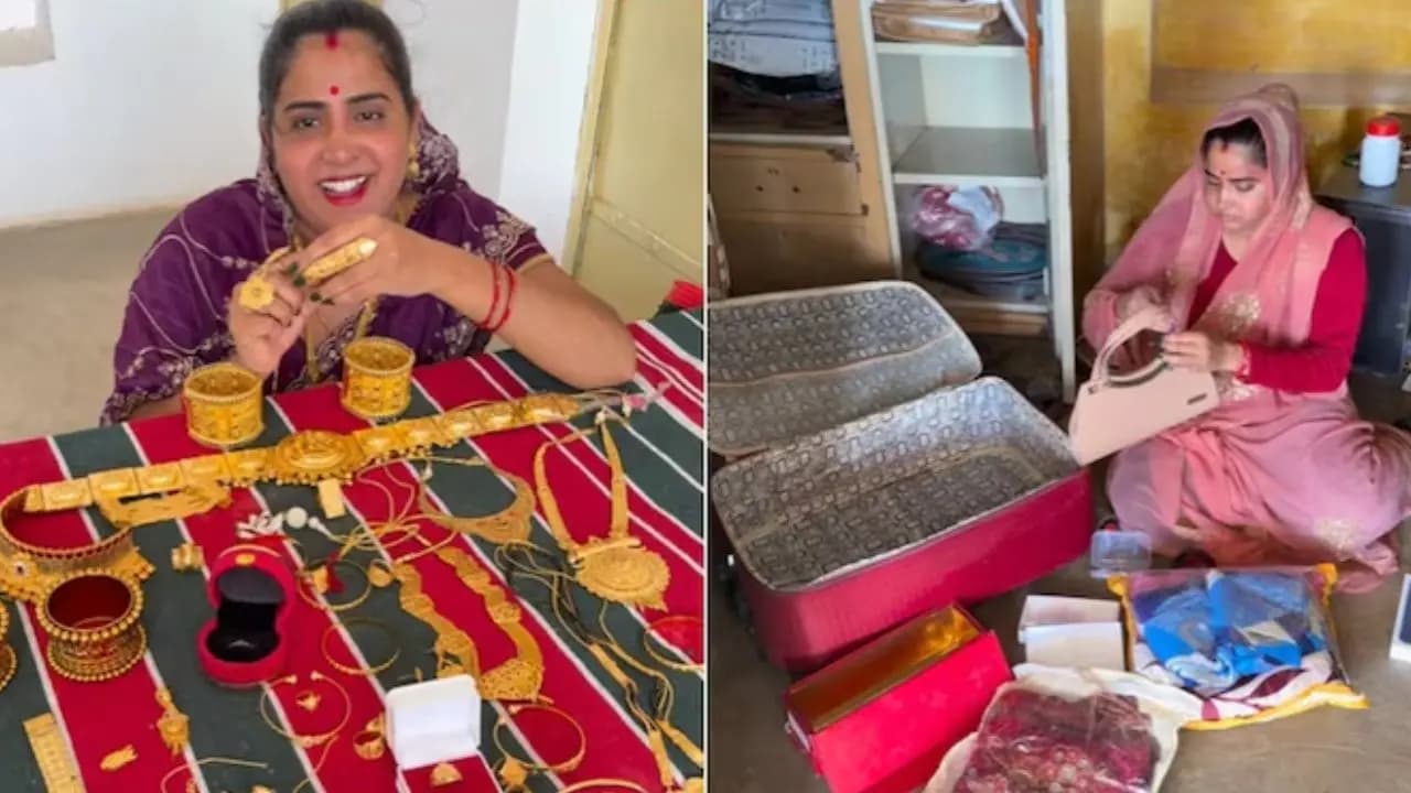 a woman flexes gold jewellery thieves robbed her later