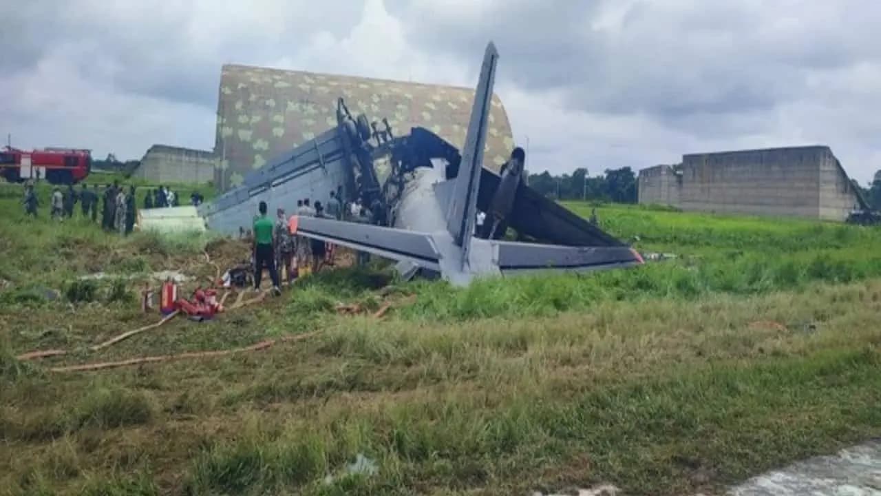 Indian Air Force AN 32 aircraft met with an accident while landing in Assam