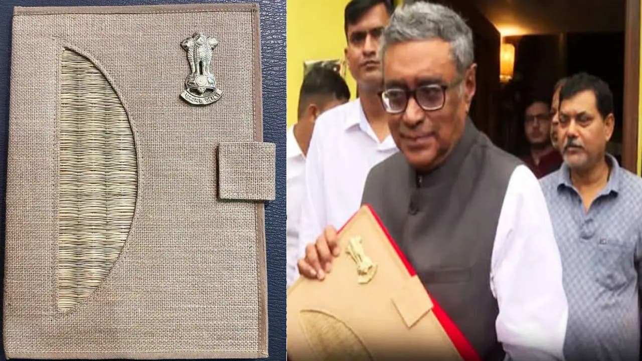 West Bengal Budget 2026 Swapan Dasgupta presents BJP governments first full budget in the Assembly here his Budget Day Attire
