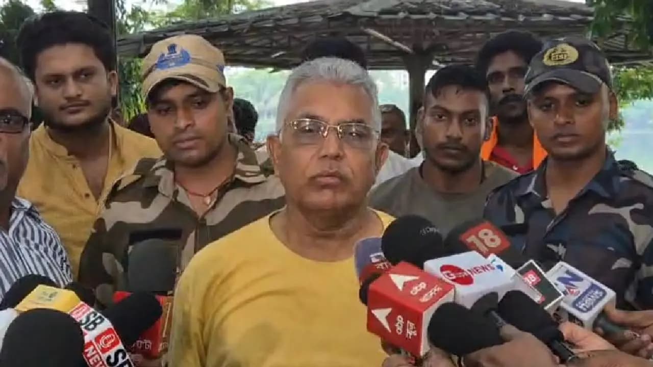 BJP leader Dilip Ghosh once again launched a scathing attack on the Trinamool over multiple issues