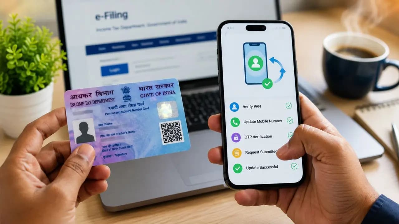 PAN Card Update: How to change mobile number online