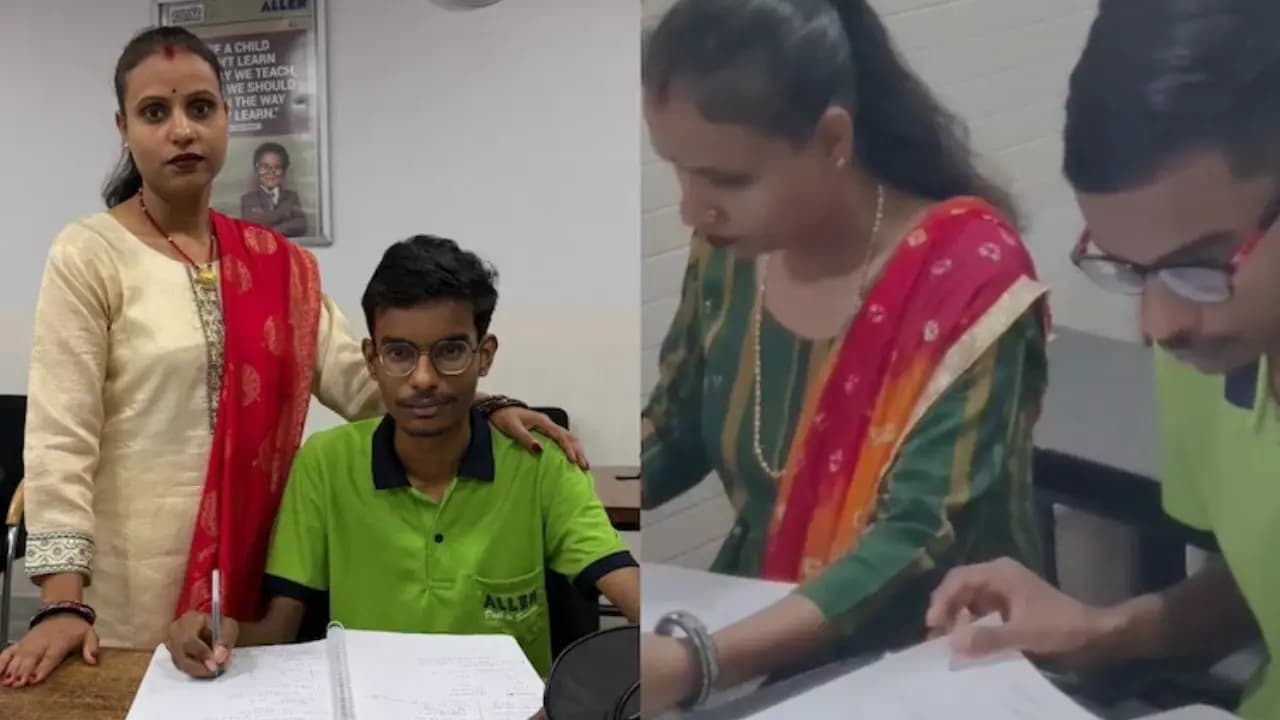 Mother helps son to crack iit delhi entrance exam