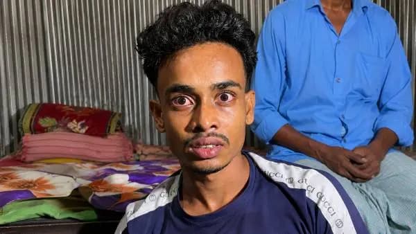 thief caught by people makes smart strategy to avoid get lunched