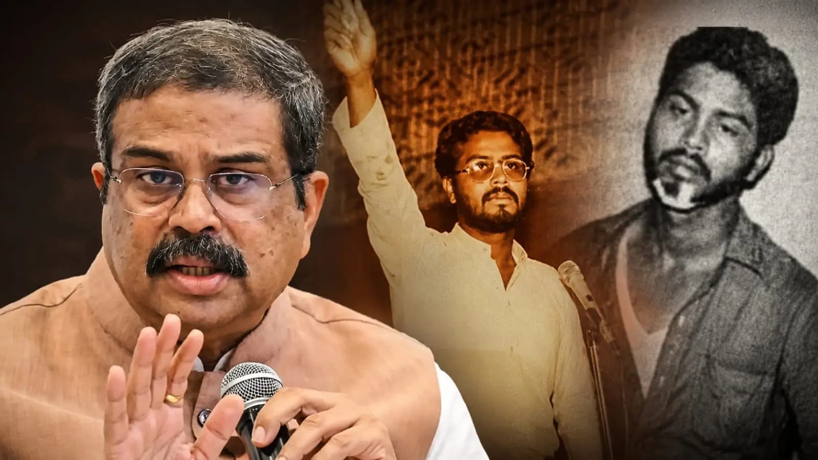 dharmendra pradhan once protested against a paper leak in 1997